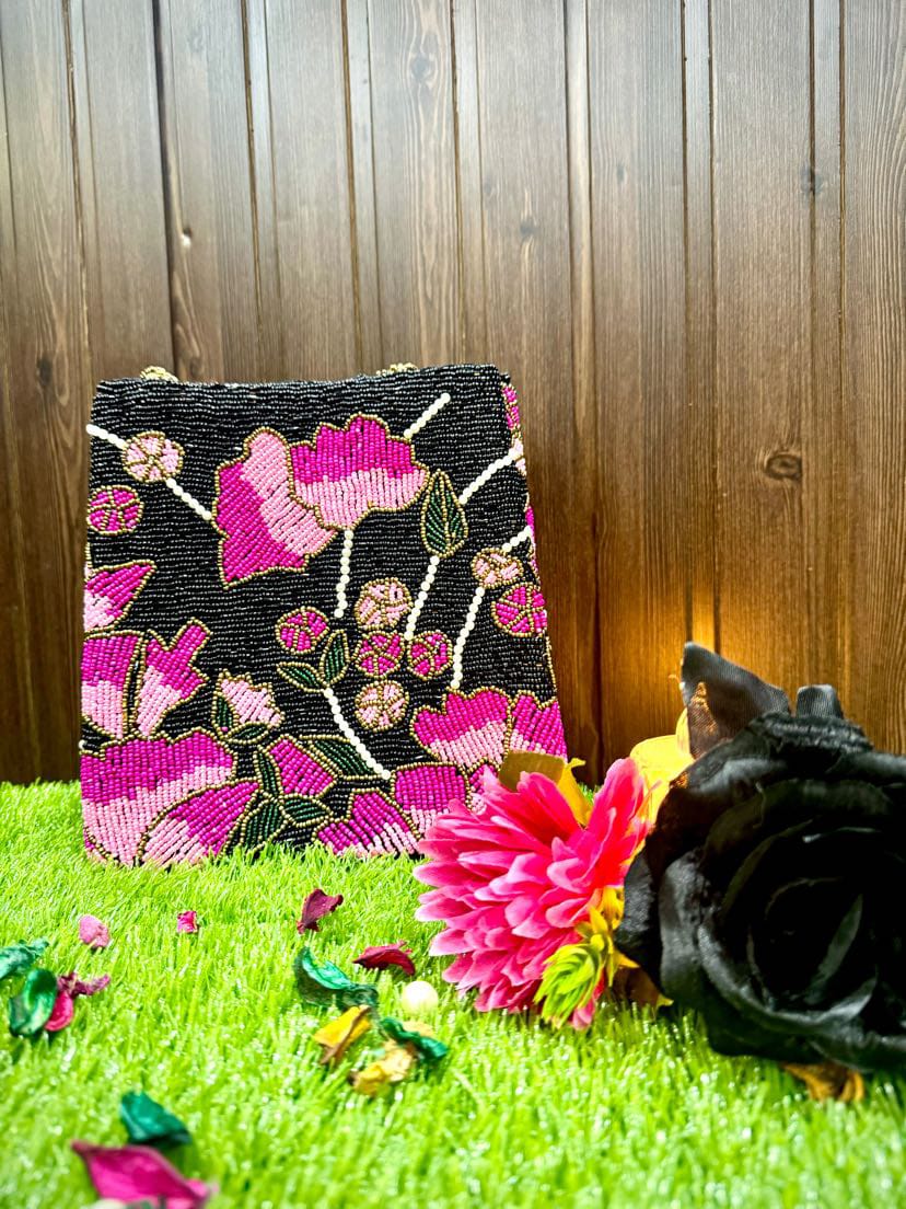 Black Flory Luxury Handmade Tote Bag,