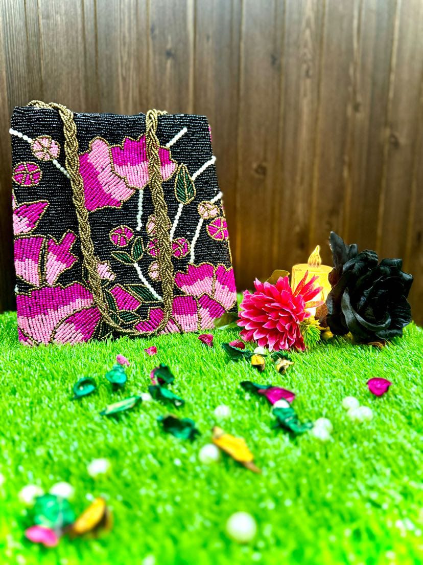 Black Flory Luxury Handmade Tote Bag,