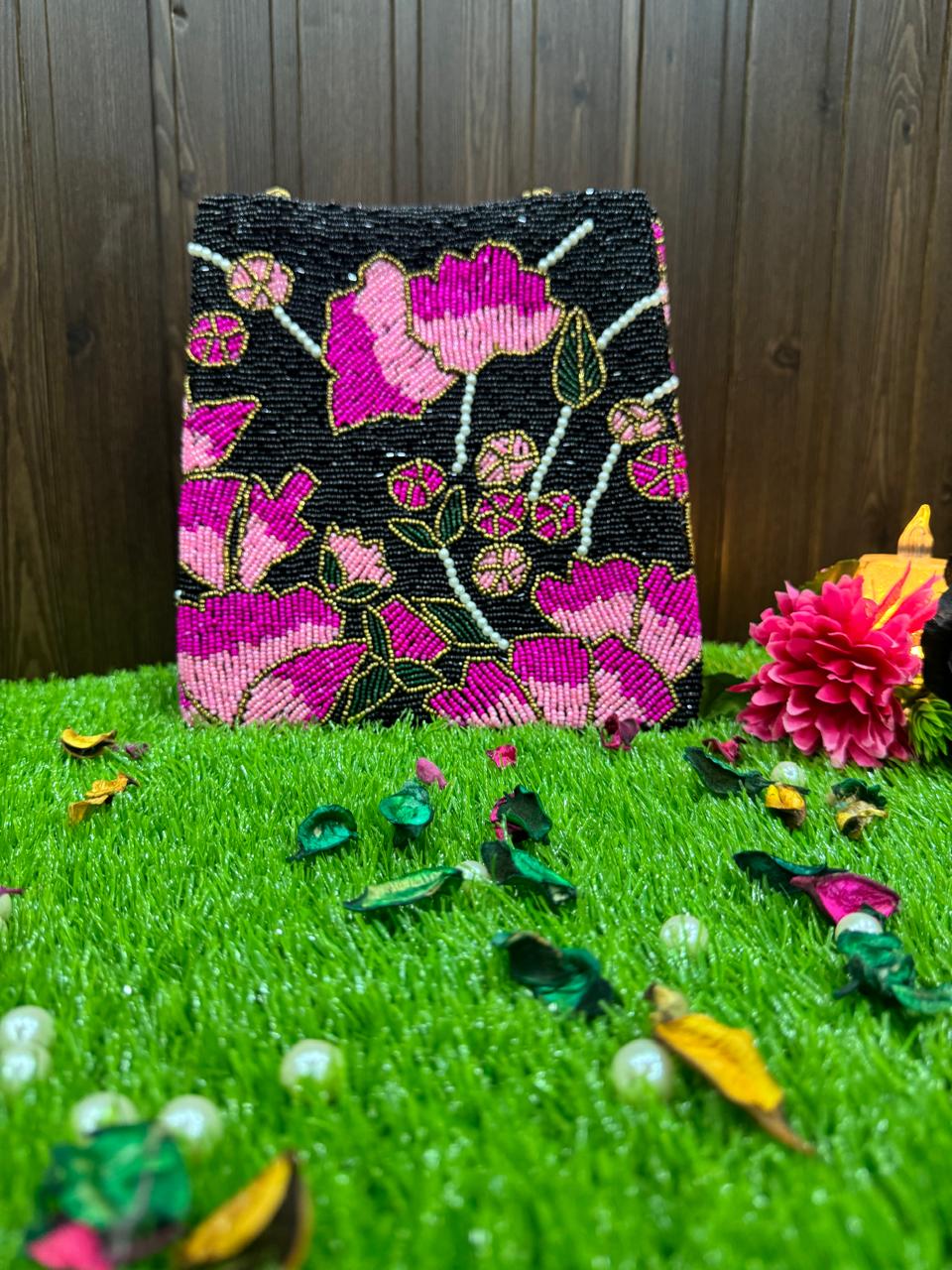 Black Flory Luxury Handmade Tote Bag,