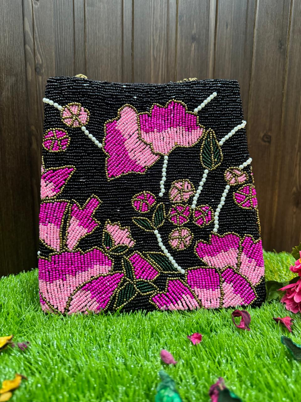 Black Flory Luxury Handmade Tote Bag,